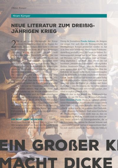 Artikelvorschau: Ein großer Krieg macht dicke Bücher